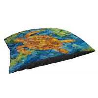 Manual Woodworkers & Weavers Indoor/Outdoor Large Breed Pet Bed, Mosaic Sea Turtle, Multi Colored