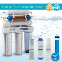 6 Stage 100GPD 0PPM RODI Reef Marine Aquarium Hydroponics Reverse Osmosis System