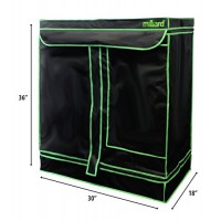 MILLIARD 30" x 18" x 36" 100% Reflective Hydroponic Mylar Grow Tent with Window, Great for Indoor Planting and Early Seedling Starters