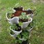 4 Tier Mr Stacky Vertical Planter with Grow Medium- Great for Vegetables, Strawberries, and Lettuces. Vertical Hydroponic Planter