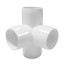 4 Way 3/4 in Tee PVC Fitting Elbow - Build Heavy Duty PVC Furniture - PVC Elbow Fittings (Pack of 10)