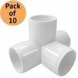 4 Way 3/4 in Tee PVC Fitting Elbow - Build Heavy Duty PVC Furniture - PVC Elbow Fittings (Pack of 10)