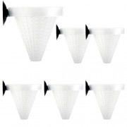 Senzeal 6x Aquarium Live Red Worm Fish Feeder Plastic Cone Cup Shape Basket Feeder for Feeding Fish