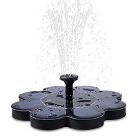 Solar Water Fountain | 8v/1.6w Solar Powered Floating Water Fountain Perfect For Your Birdbath, Outdoor Water Feature, Garden Pool Or Pond | Adjust...