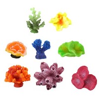 Stock Show 8Pcs/Pack Multicolors Aquarium Decor Artificial Coral Plant Seastar Decor Aquarium Reef Ornament for Fish Tank Decoration