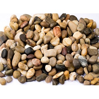 Supply Guru SG2133 River Rocks, Pebbles, Outdoor Decorative Stones, Natural Gravel, For Aquariums, Landscaping, Vase Fillers, Succulent, Tillandsia...