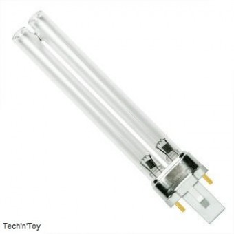 Tech'n'Toy SunSun 9 Watt UV Replacment Bulb G23 2 Pin Base for JUP-01, HW-303B, HW-304B, CF400UV, CF500UV