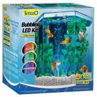 Tetra 29040 Hexagon Aquarium Kit with LED Bubbler, 1-Gallon