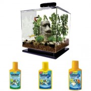 Tetra Cube 3-Gallon Aquarium Starter Bundle with 3 water conditioners Tetra Cube 3-Gallon Aquarium Starter Bundle with 3 water conditioners