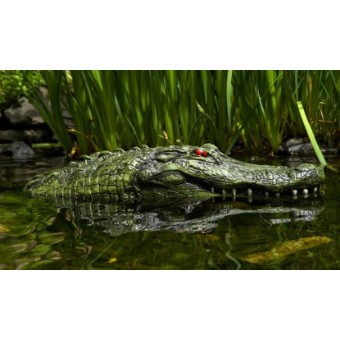28" Alligator Head Decoy & Pond Float with Reflective Eyes For Canada Geese & Blue Heron Control