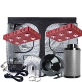 TopoGrow 2X1200W LED Grow Light Kit+ 120"X60"X80" Indoor Grow Tent +8" Fan&Filter&Ducting Combo Hydroponic Grow System (LED1200W Grow Light, 2XLED1... TopoGrow 2X1200W LED Grow Light Kit+ 120"X60"X80" Indoor Grow Tent +8" Fan&Filter&Ducting Combo Hydroponic Grow System (LED1200W Grow Light, 2XLED1...