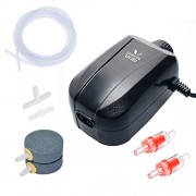 Uniclife Aquarium Air Pump 4 Watt 4-LPM 2 Outlets with Accessories, Adjustable Oxygen pump for 20-100 Gallon Fish Tank Uniclife Aquarium Air Pump 4 Watt 4-LPM 2 Outlets with Accessories, Adjustable Oxygen pump for 20-100 Gallon Fish Tank
