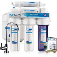 US Aqua Platinum Series Deluxe High Capacity 100GPD 5-Stage Under Sink Reverse Osmosis Ultimate Purifier Drinking Water Filter System - Free Bonus ...