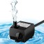 VicTsing 80 GPH (300L/H, 4W) Submersible Water Pump For Pond, Aquarium, Fish Tank Fountain Water Pump Hydroponics with 5.9ft (1.8M) Power Cord