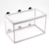 Water & Wood Fish Tank Aquarium Plastic Frame White Net Fry Hatchery Breeder w 6 x Suction Cups Water & Wood Fish Tank Aquarium Plastic Frame White Net Fry Hatchery Breeder w 6 x Suction Cups