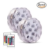 WHATOOK Submersible Led Light Waterproof Lights, Remote Controlled, Battery Powered, Underwater RGB Hot Tub Swimming Pool Pond Fountain Shower Bath... WHATOOK Submersible Led Light Waterproof Lights, Remote Controlled, Battery Powered, Underwater RGB Hot Tub Swimming Pool Pond Fountain Shower Bath...