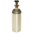 Zebra DNA Luxfer L6X Aluminum CO2 Tanks with CGA320 on/off Valve (Natural, 5 LB)