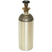 Zebra DNA Luxfer L6X Aluminum CO2 Tanks with CGA320 on/off Valve (Natural, 5 LB)